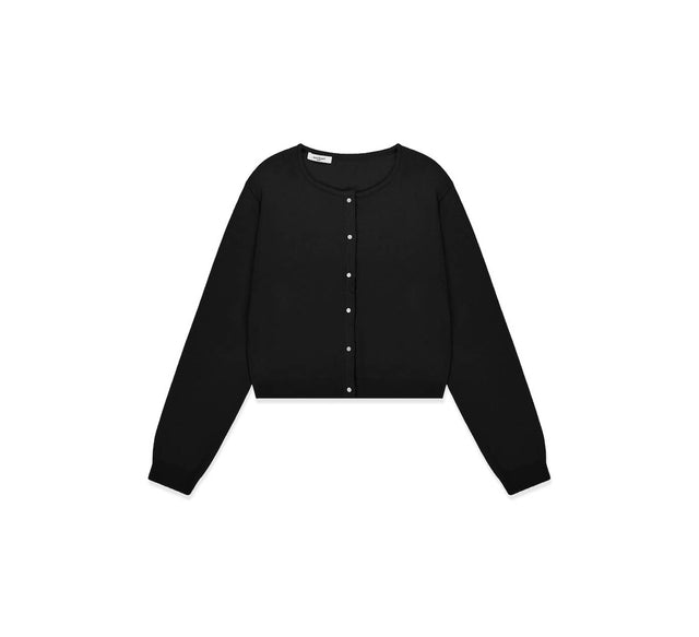 CLASSIC LOOSE FIT SHORT CRADIGAN - Black