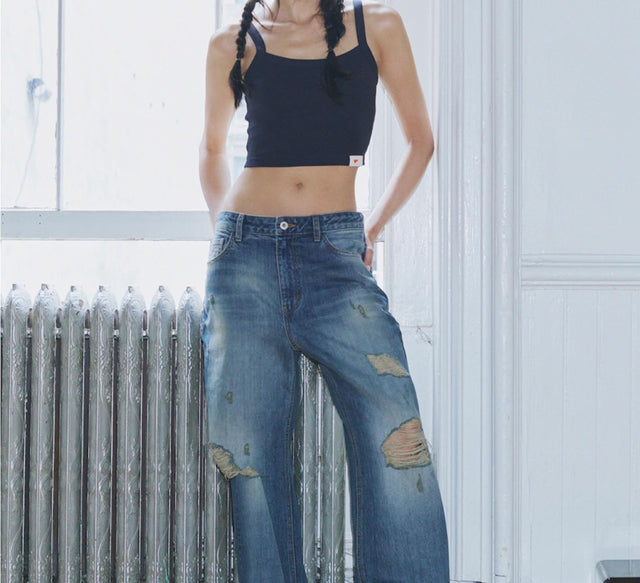 CLASSIC CROP TANK-TOP - Gray