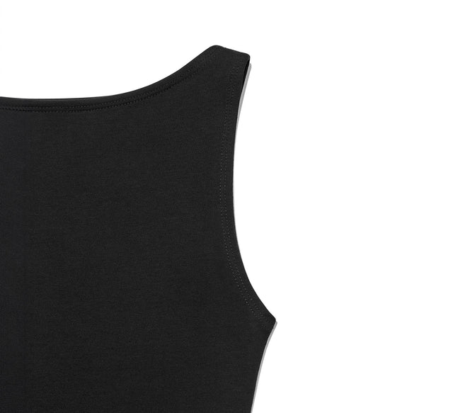 COLLECTION BOAT NECK A-LINE DRESS - Gray