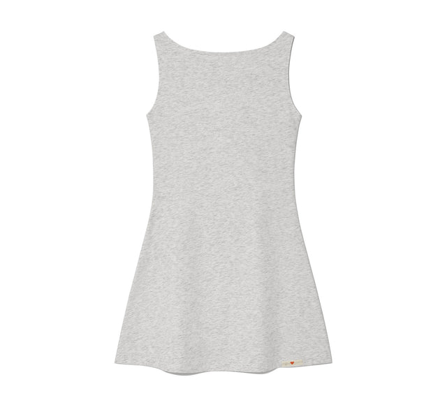 COLLECTION BOAT NECK A-LINE DRESS - Gray