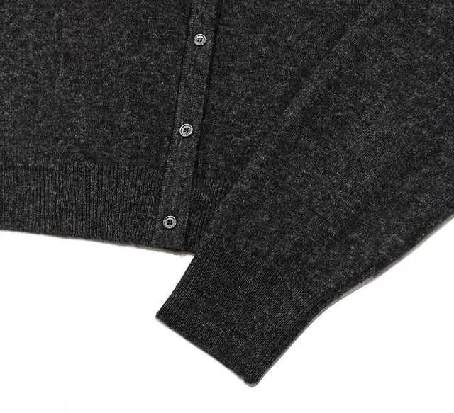 COLLECTION CROP CASHMERE CRADIGAN - Charcoal