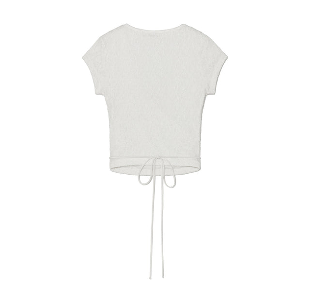 COLLECTION CROSSOVER V-NECK TEE - White