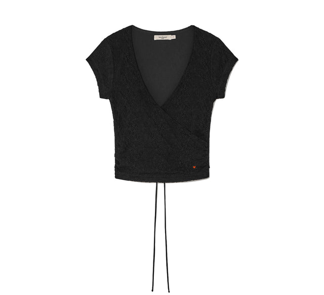COLLECTION CROSSOVER V-NECK TEE - White