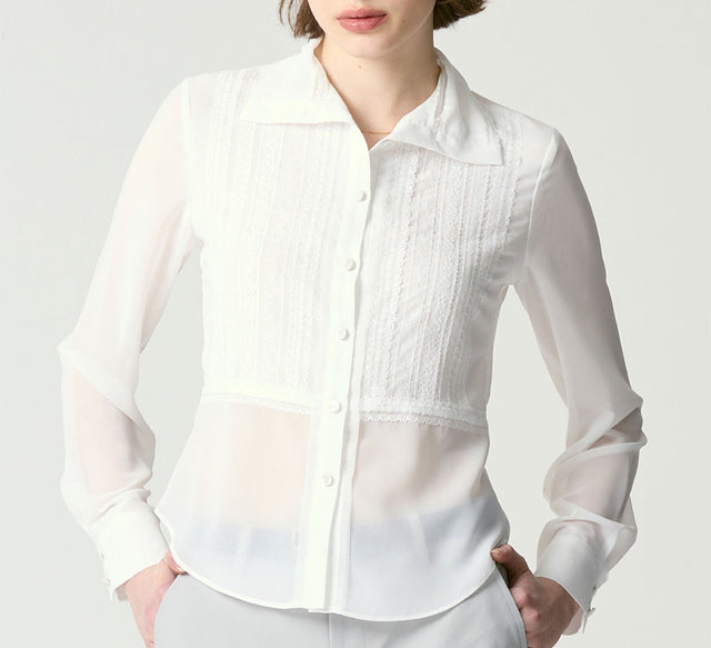 COLLECTION LONG SLEEVE BLOUSE - Peach