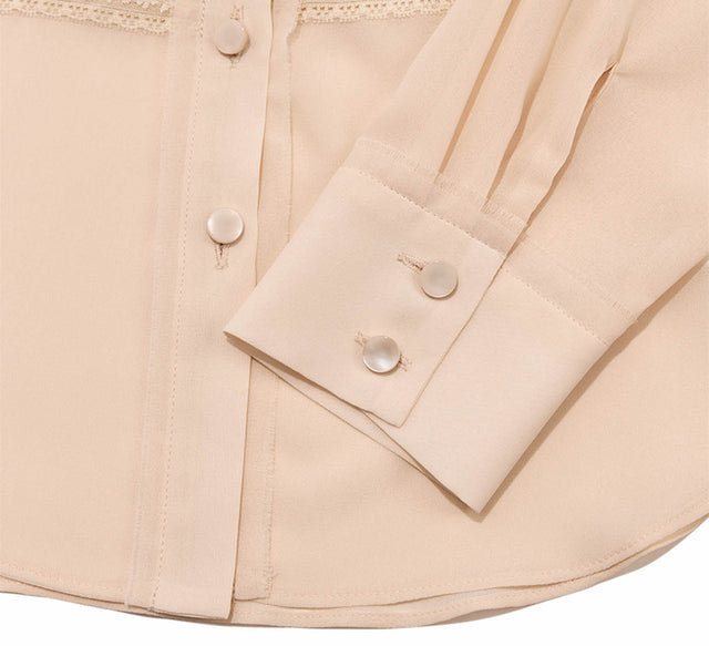 COLLECTION LONG SLEEVE BLOUSE - Peach