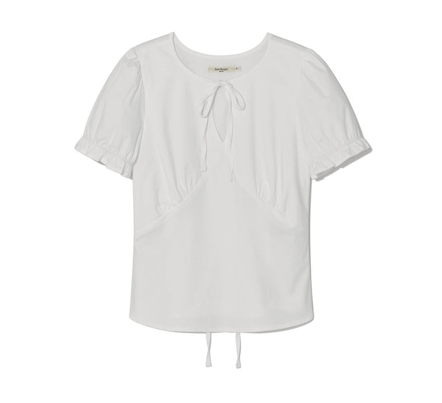 COLLECTION SHIRRING PUFF BLOUSE - White