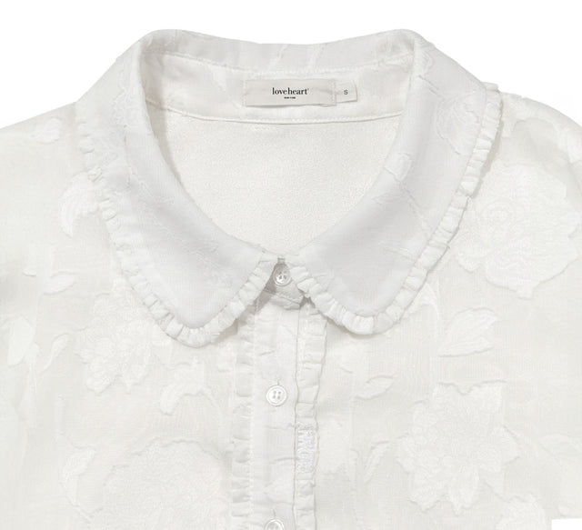 COLLECTION SHORT SLEEVE BELL DRESS - Ivory