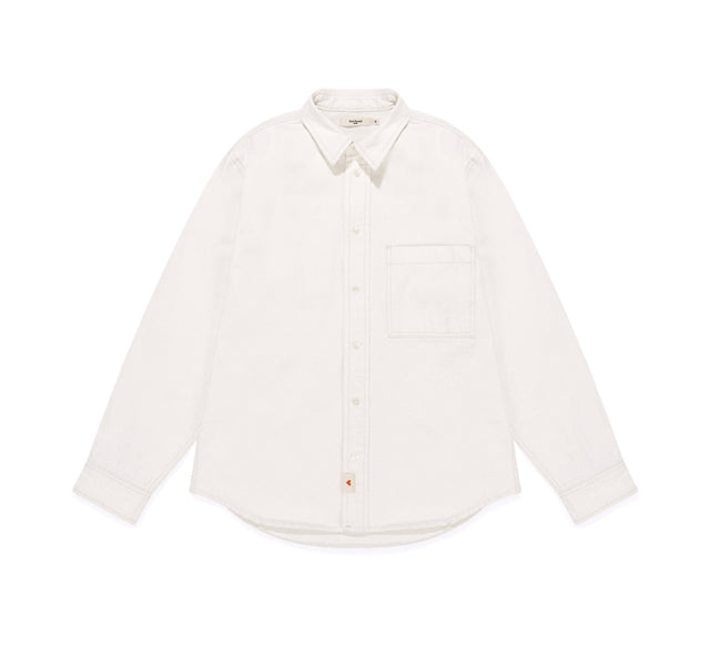 CLASSIC COTTON TWILL SHIRT - Beige