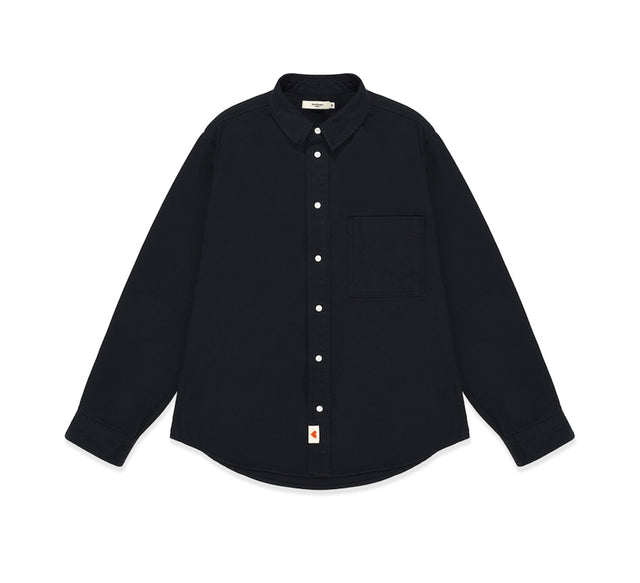 CLASSIC COTTON TWILL SHIRT - Beige