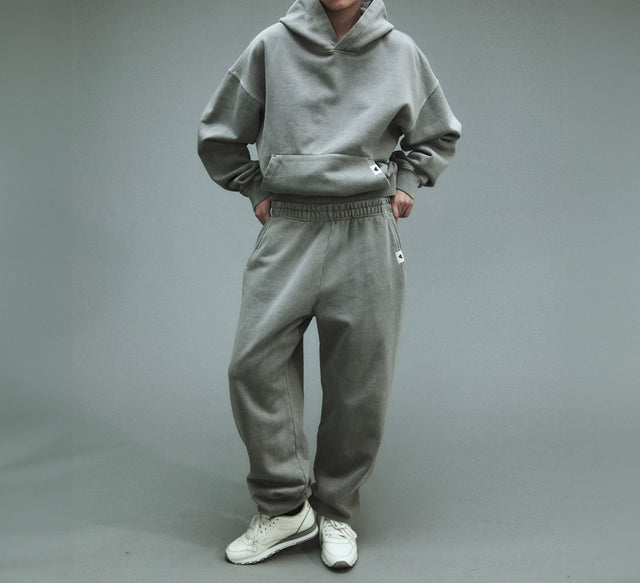 CLASSIC WASHED SWEATPANTS - Charcoal