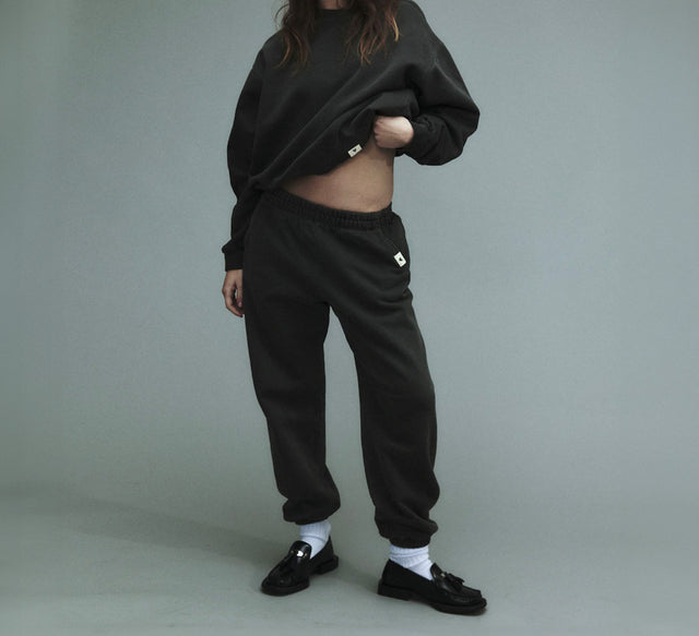 CLASSIC WASHED SWEATPANTS - Charcoal