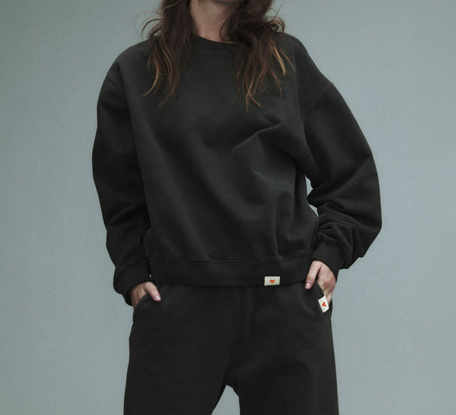 CLASSIC WASHED SWEATSHIRTS - Black