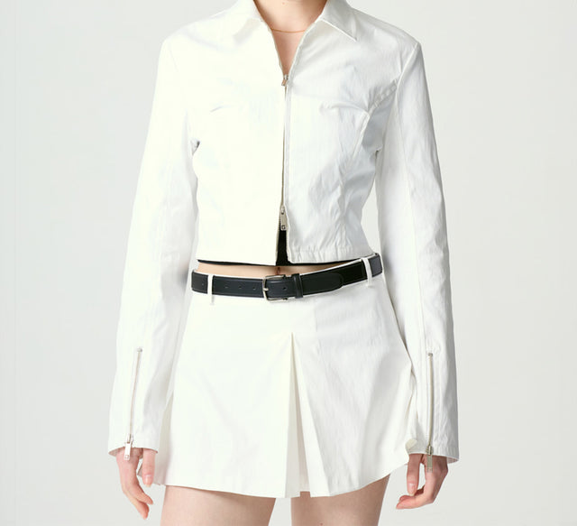 COLLECTION CROP JACKET - White
