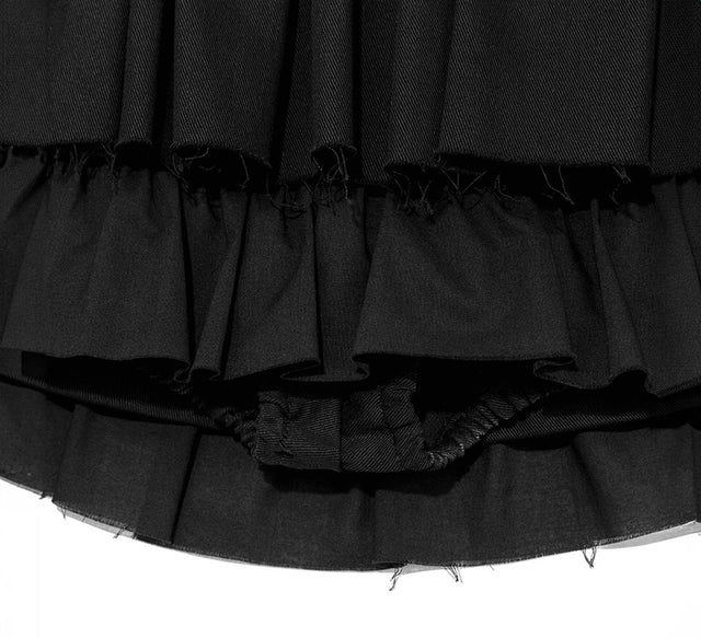 COLLECTION RUFFLE MINI SKIRT - Black