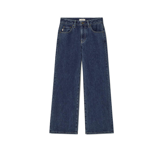 LH FLARE WIDE JEAN - Mid Blue