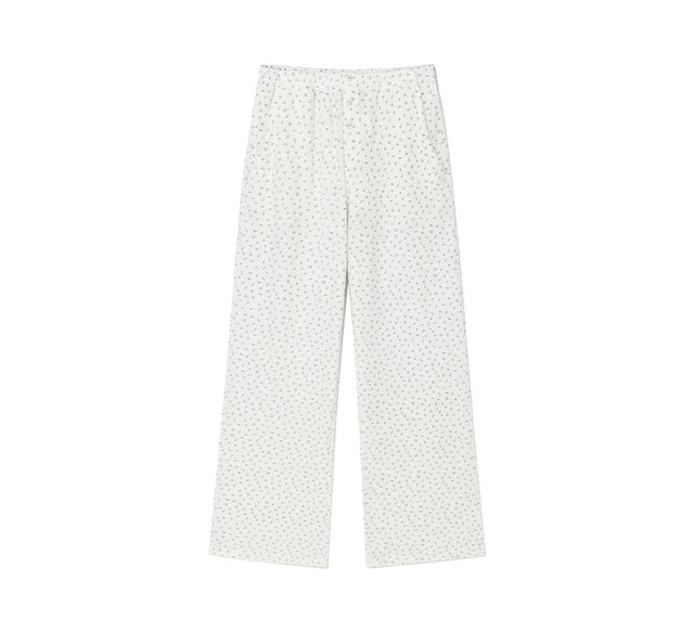 PROVINCE EYELET PANTS - White bloom