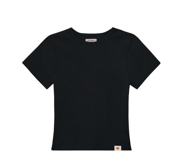 CLASSIC CROP A-LINE TEE - Black