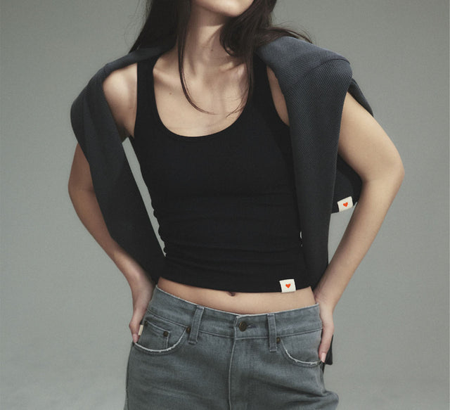 CLASSIC RIB TANK-TOP - Charcoal