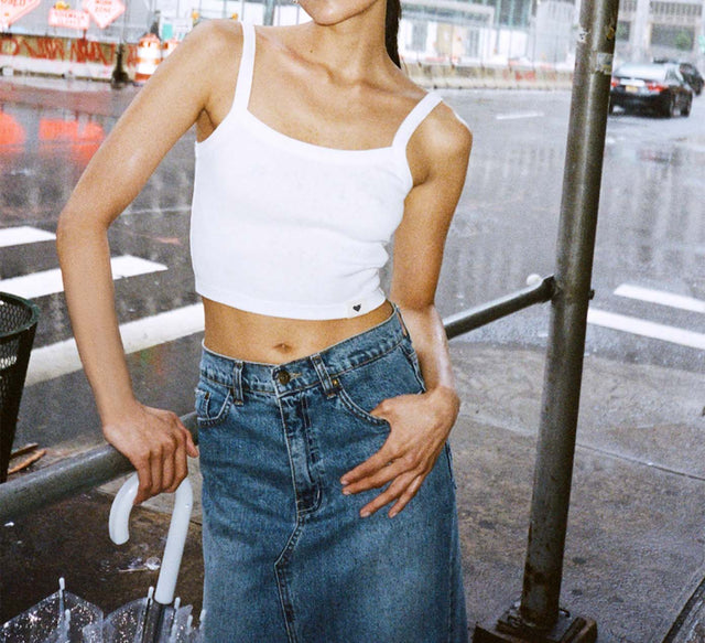 CLASSIC CROP TANK-TOP - White