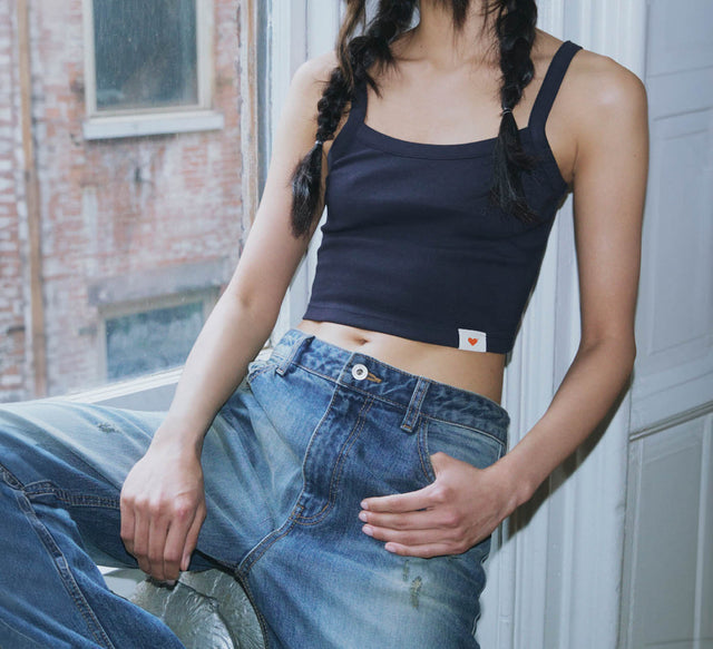 CLASSIC CROP TANK-TOP - Dark Navy