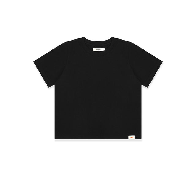 CLASSIC BOXY ROUND TEE - Black