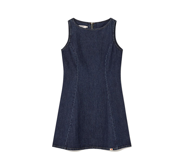 CLASSIC BOAT NECK A-LINE DRESS - Deep Blue