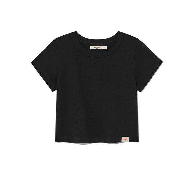 CLASSIC BOXY CROP TOP - Black