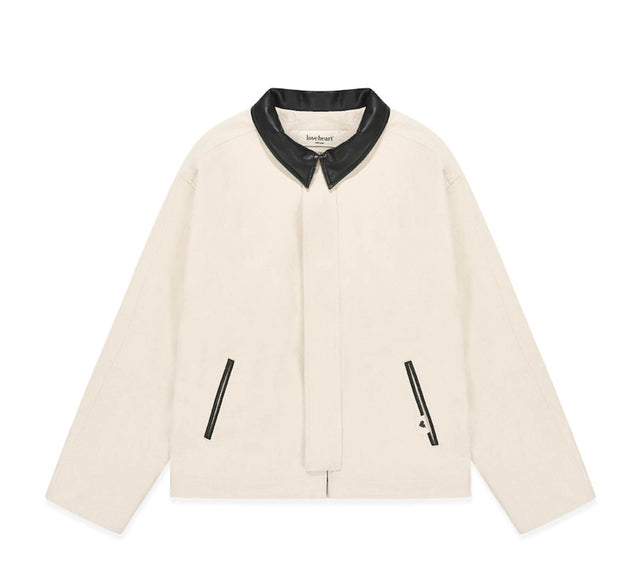 CLASSIC TWILL BOXY CASUAL JACKET - Ivory