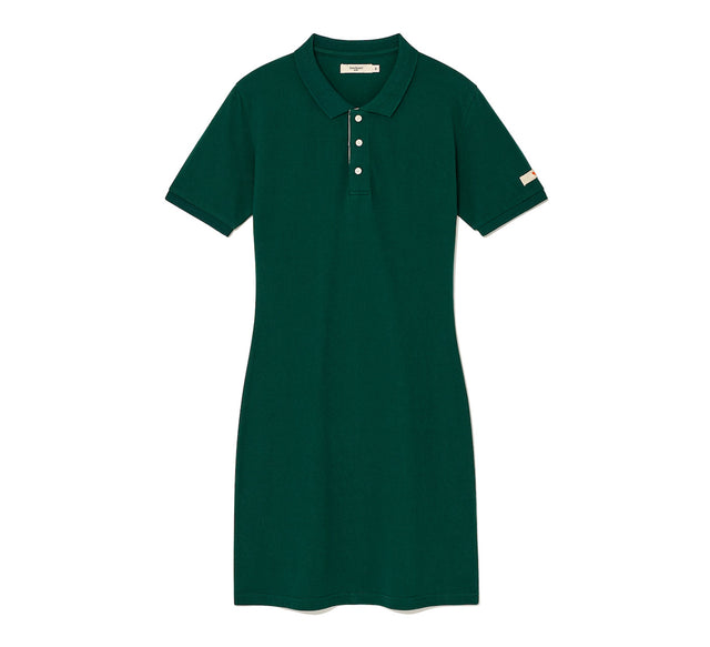 COLLECTION PREPPY STYLE POLO MINI DRESS - Dark Green