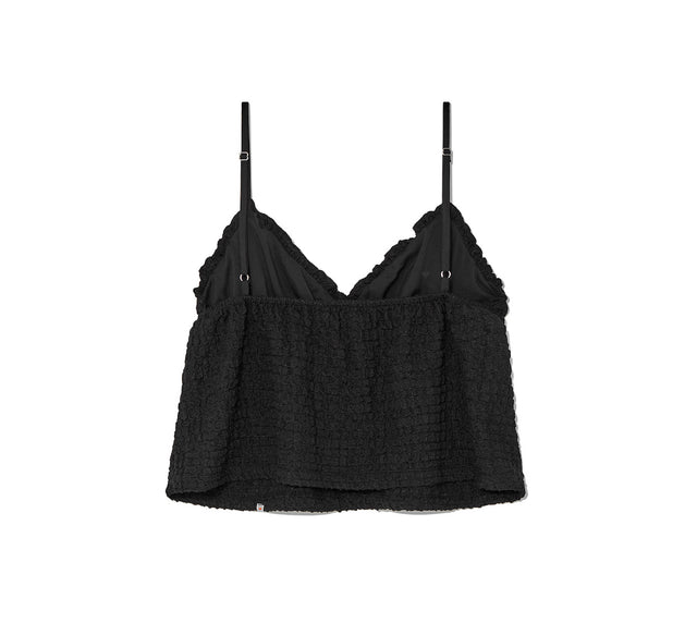 COLLECTION - PUFF SLEEVELESS TOP - Black