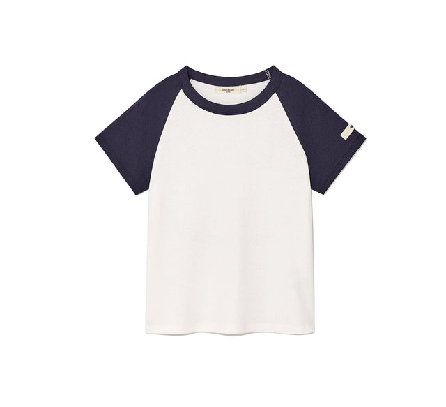 COLLECTION REGLAN CROP TEE - Dark Navy