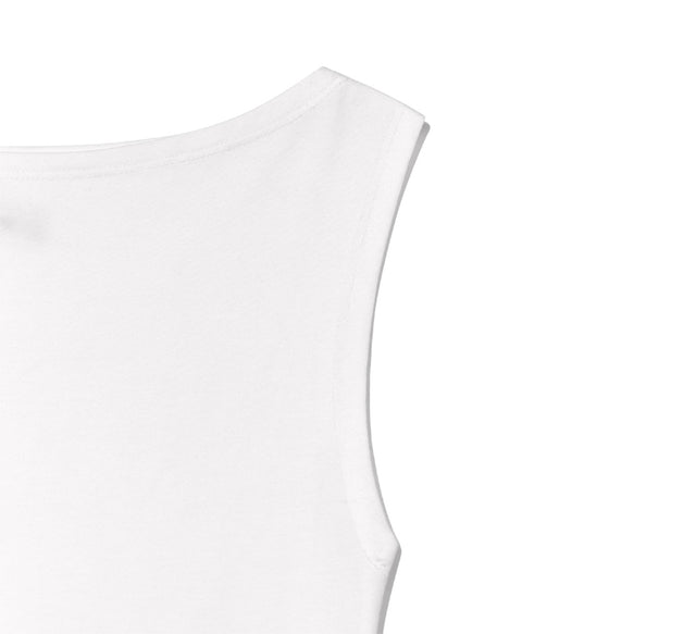 COLLECTION ROUND SLEEVELESS TOP - White