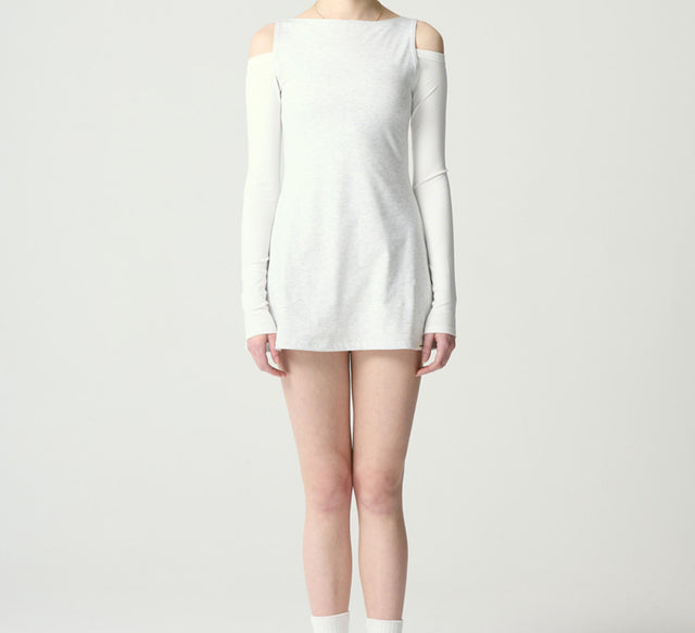 COLLECTION SHOULDER LONG SLEEVE - White