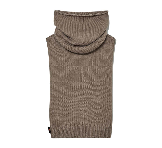 COLLECTION SLEEVELESS TURTLE VEST - Ash Brown