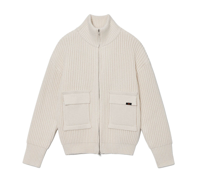 COLLECTION VISCOSE KNIT JACKET - Natural