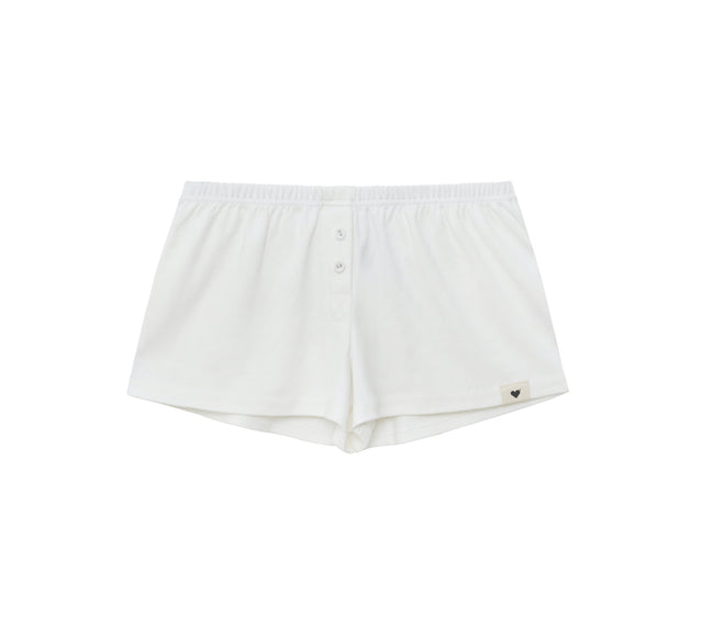 CLASSIC BUTTON SHORTS - White