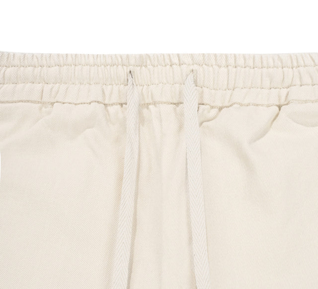 CLASSIC COTTON TWILL PANTS - Beige