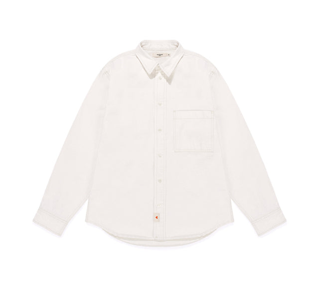 CLASSIC COTTON TWILL SHIRT - Beige