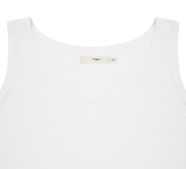 CLASSIC SOFT CROP SLEEVELESS - White