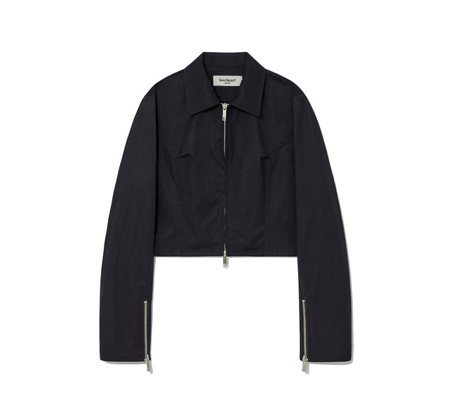 COLLECTION CROP JACKET - Dark Navy