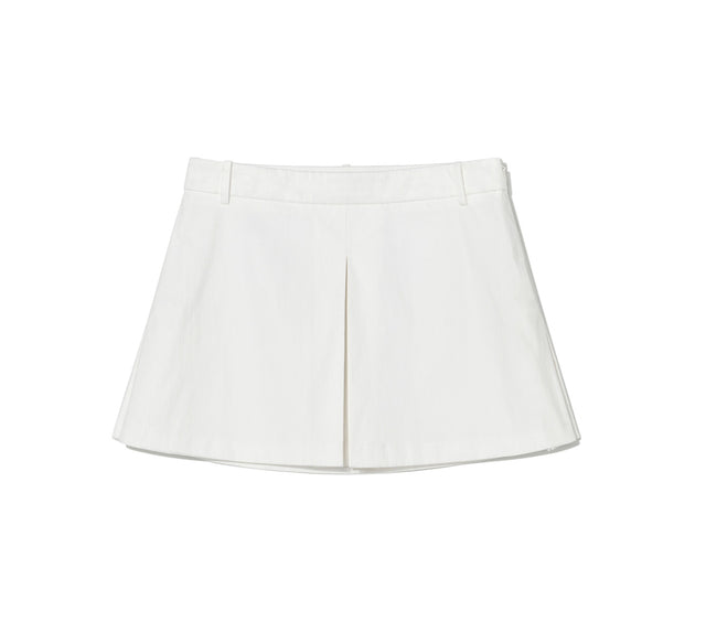 COLLECTION DROP MINI SKIRT - White