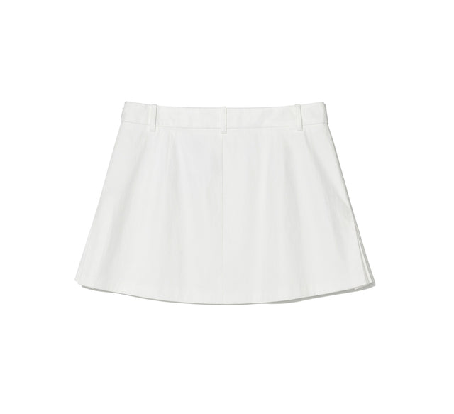 COLLECTION DROP MINI SKIRT - White