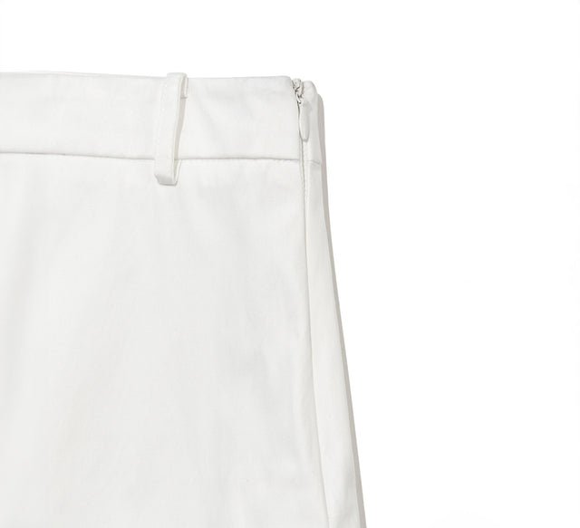 COLLECTION DROP MINI SKIRT - White