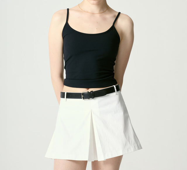 COLLECTION DROP MINI SKIRT - White