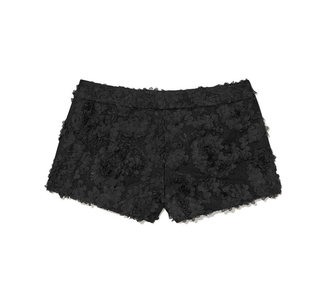 COLLECTION MICRO FLOWER SHORTS - Black