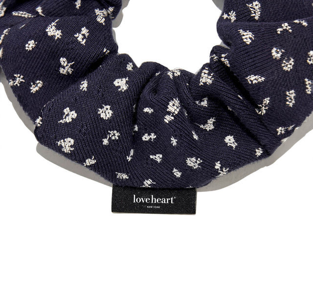 PROVINCE HAIR SCRUNCHIE - Navy bloom