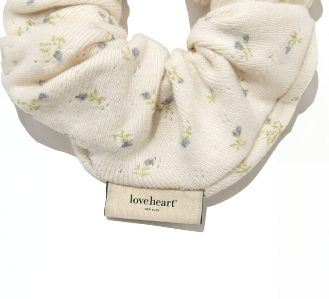 PROVINCE HAIR SCRUNCHIE - Cream yellow bloom