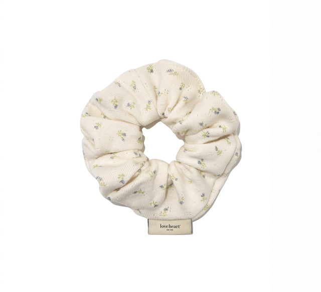 PROVINCE HAIR SCRUNCHIE - Cream yellow bloom