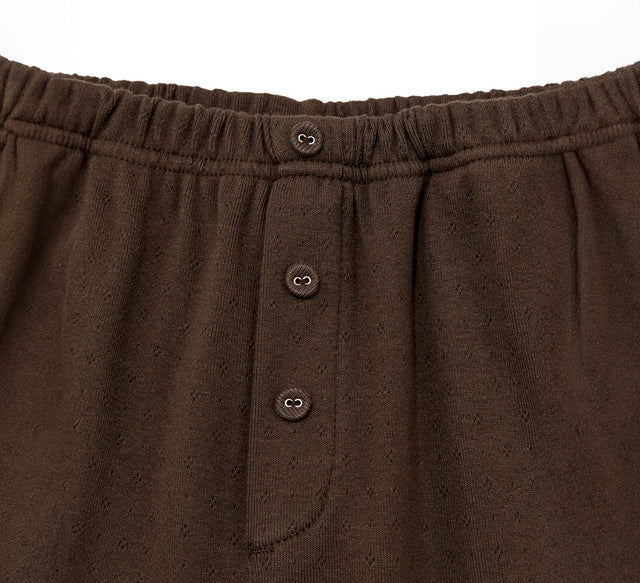 PROVINCE EYELET PANTS - Brown